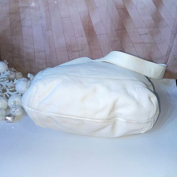 Maggie Mather Leather Hobo Bag White Large - Picture 6 of 9
